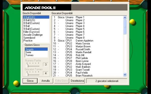 Arcade Pool II – Screenshot – 3