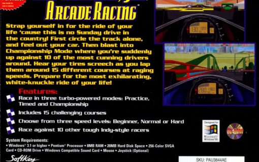 Al Unser, Jr. Arcade Racing – Back