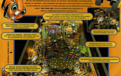 Pro Pinball Big Race USA – Back