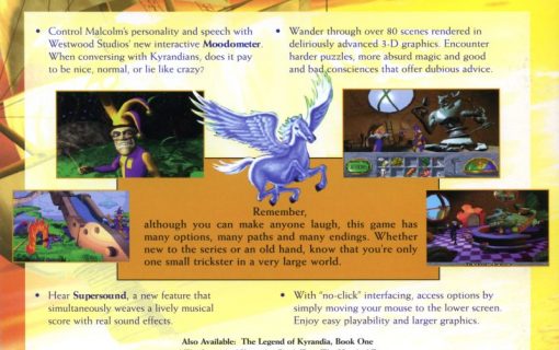 The Legend of Kyrandia Book 3 – Malcolm’s Revenge – Back Cover